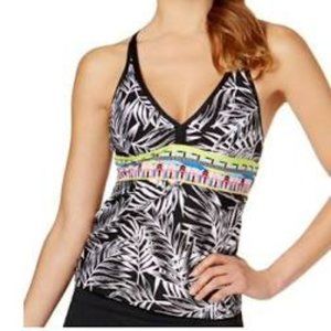 JAG Tropical  Palm Tankini Racerback Top